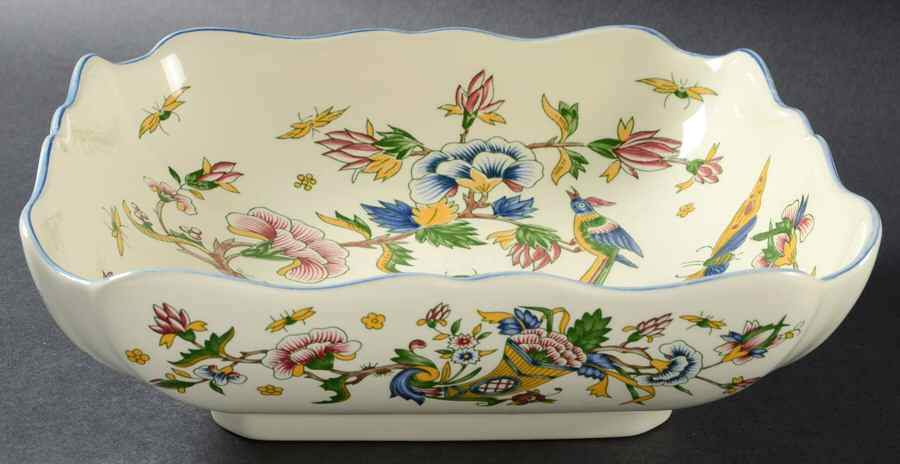 Corne D'Abondance 9" Square Vegetable Bowl by Faiencerie De Gien-1