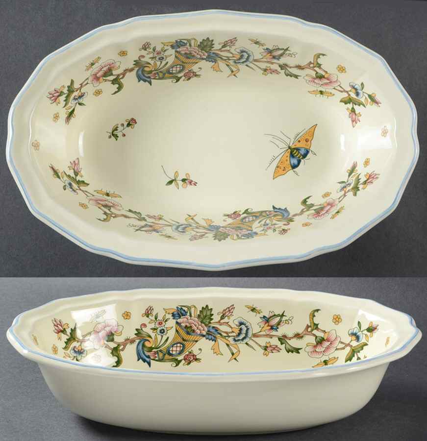 Corne D'Abondance 10" Oval Vegetable Bowl by Faiencerie De Gien-1