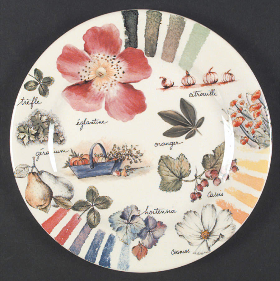 Couleurs Du Temps Salad/Dessert Plate by Faiencerie De Gien-1
