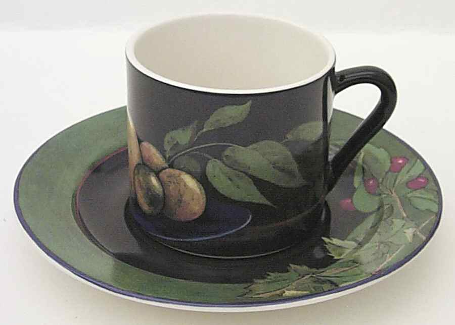 Cueillette Flat Cup & Saucer Set by Faiencerie De Gien-1