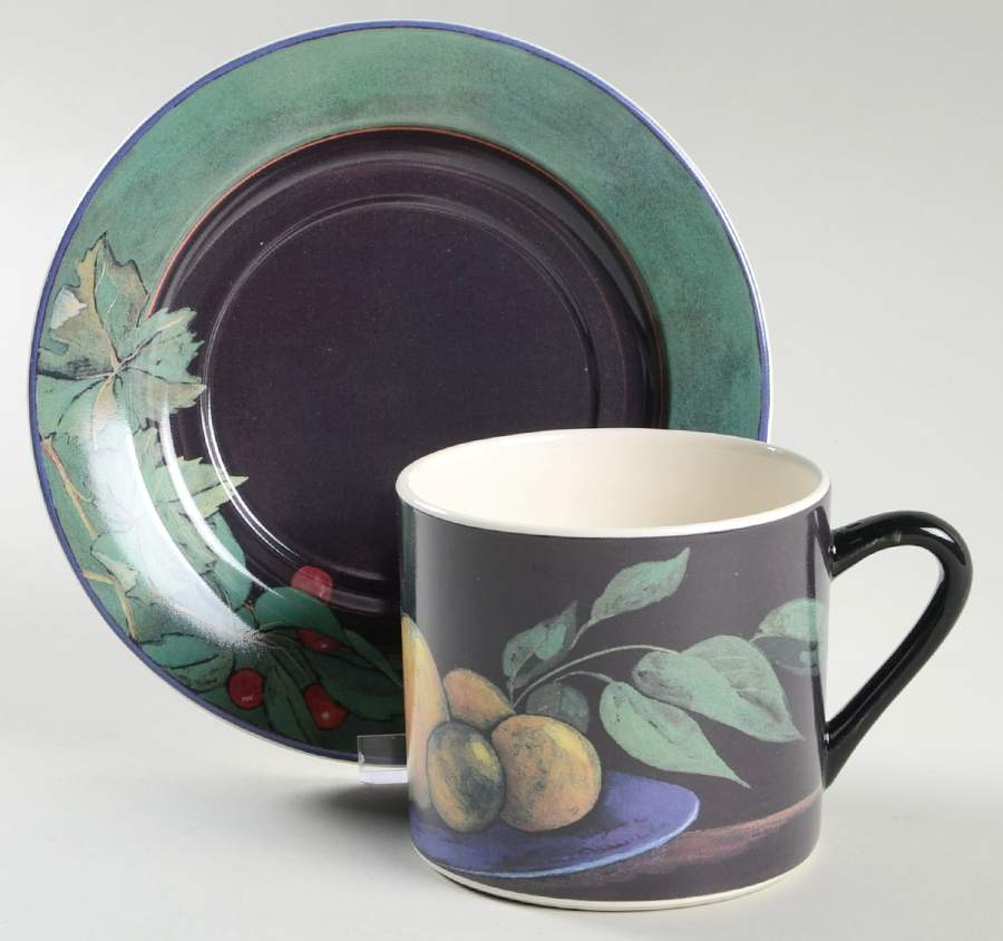 Cueillette Breakfast Cup & Saucer Set by Faiencerie De Gien-1