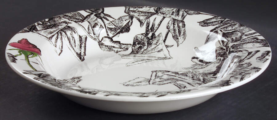 Esquisse 12" Round Deep Dish by Faiencerie De Gien-1