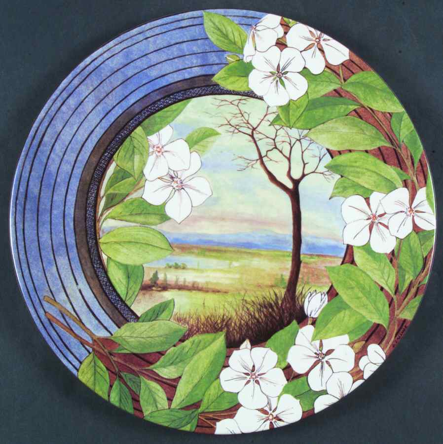 Evasion 11" Chop Plate (Round Platter) by Faiencerie De Gien-1
