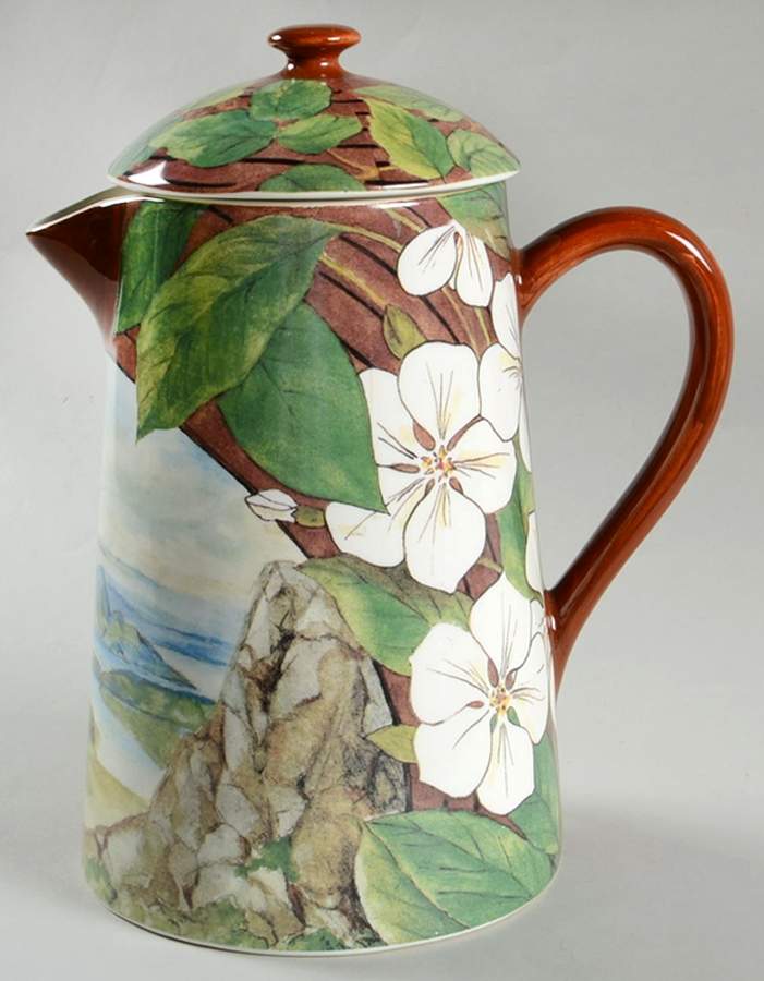 Evasion Coffee Pot & Lid by Faiencerie De Gien-1