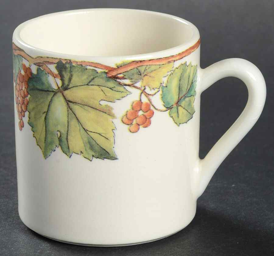 Feuillage Flat Demitasse Cup by Faiencerie De Gien-1