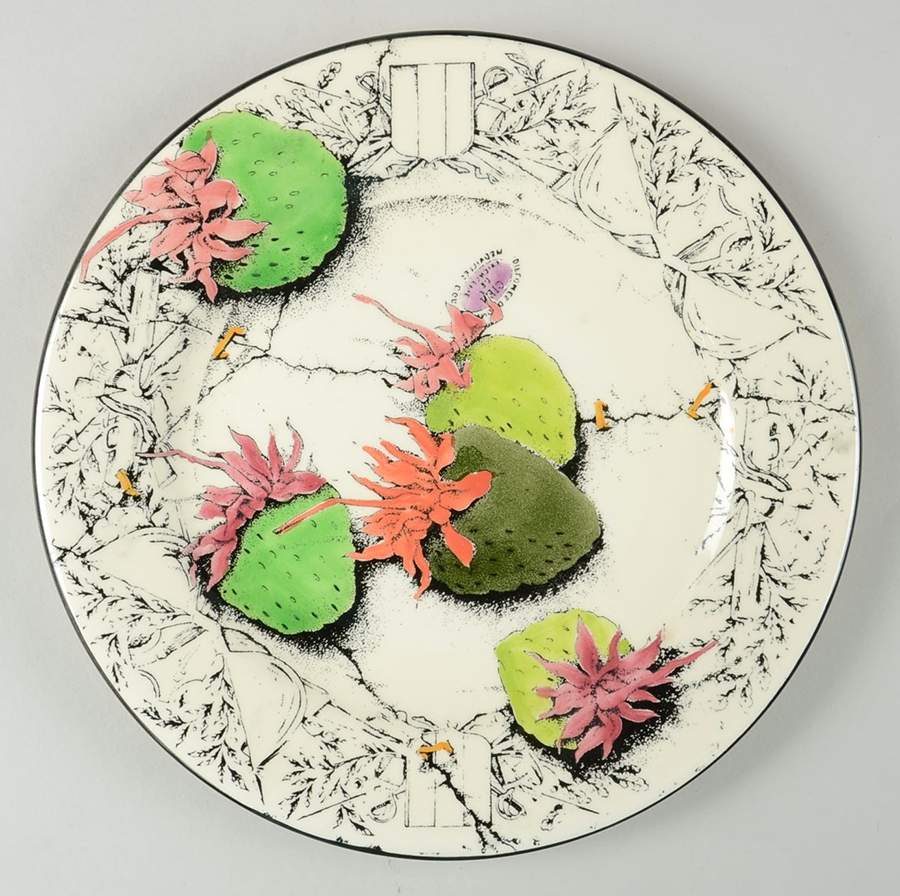 Fraises En Folie Salad Plate by Faiencerie De Gien-1
