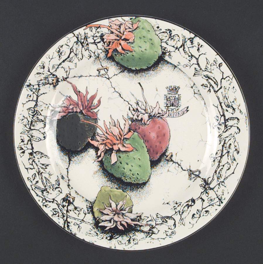 Fraises En Folie Salad Plate by Faiencerie De Gien-1