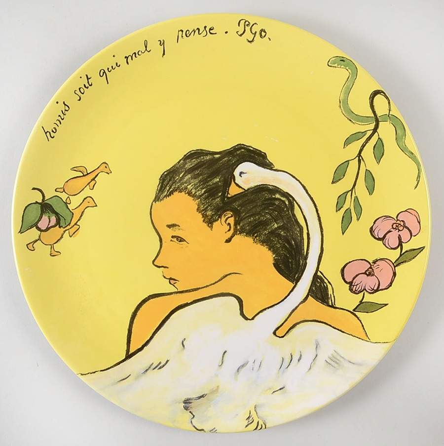 Gauguin 12" Chop Plate (Round Platter) by Faiencerie De Gien-1