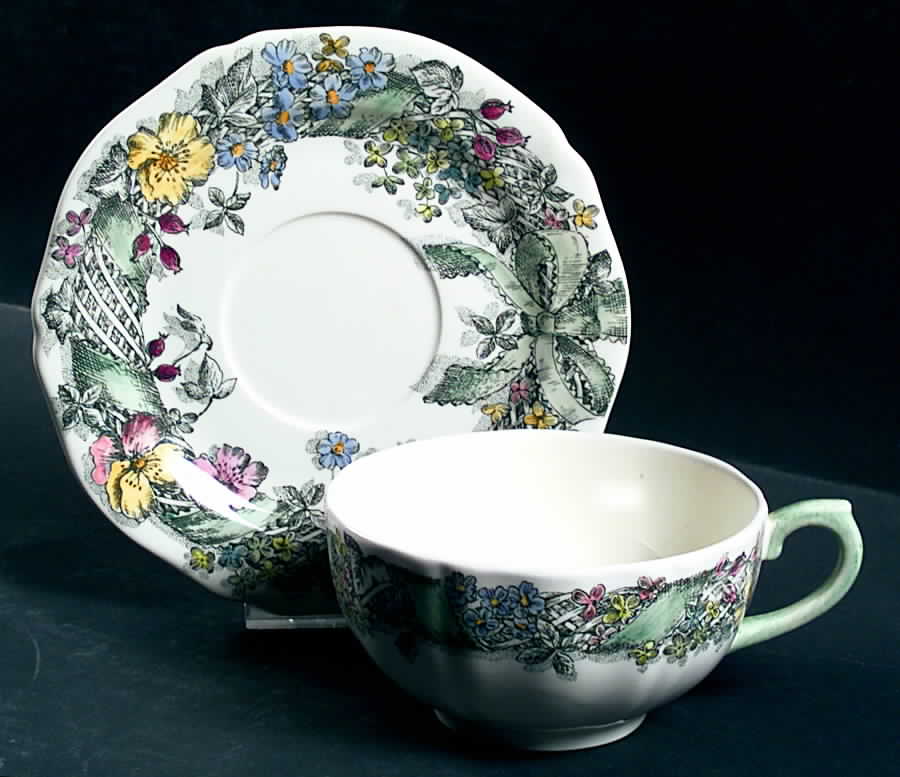 Jour De Fete Breakfast Cup & Saucer Set by Faiencerie De Gien-1