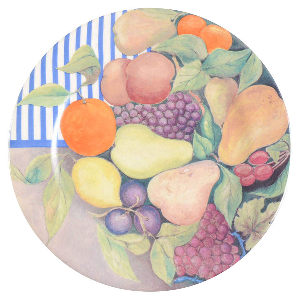 La Ronde Des Fruits Salad/Dessert Plate by Faiencerie De Gien-1