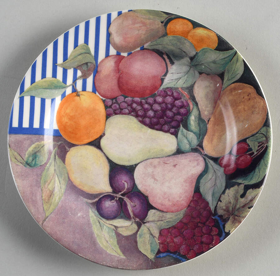La Ronde Des Fruits Bread & Butter Plate by Faiencerie De Gien-1