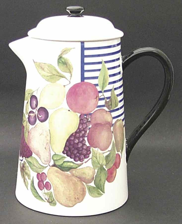 La Ronde Des Fruits Coffee Pot & Lid by Faiencerie De Gien-1