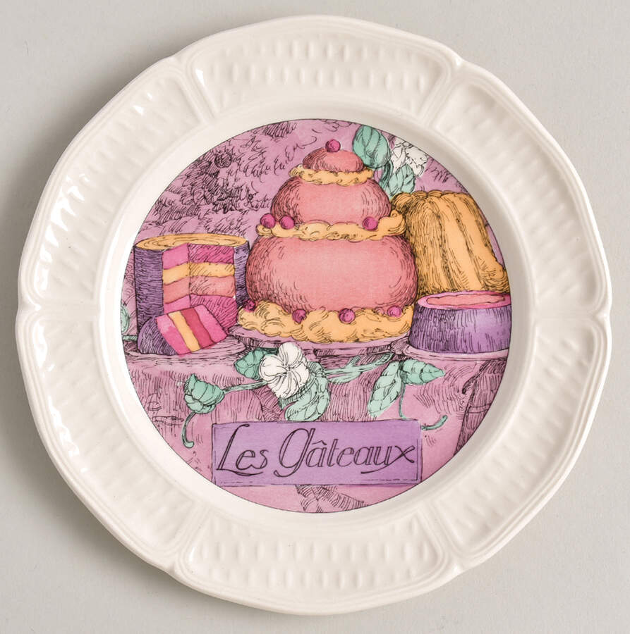 Les Delices Bread & Butter Plate by Faiencerie De Gien-1