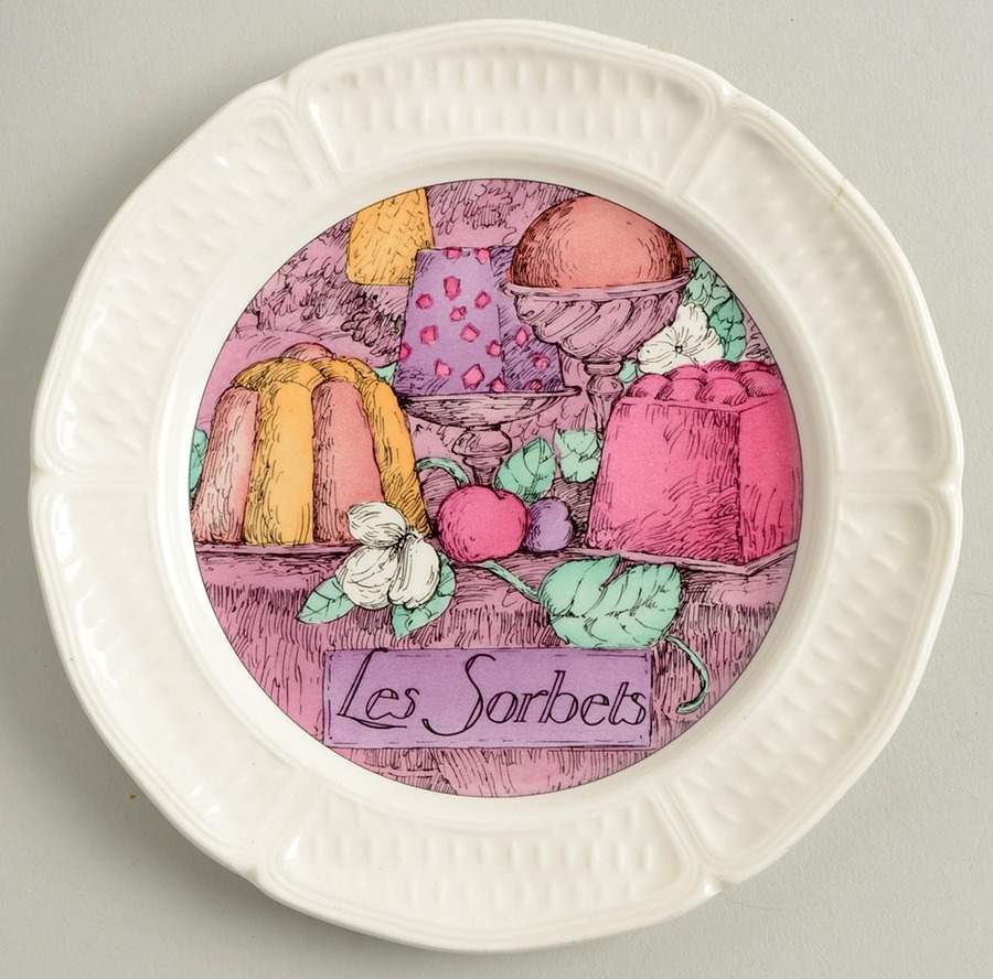 Les Delices Bread & Butter Plate by Faiencerie De Gien-1
