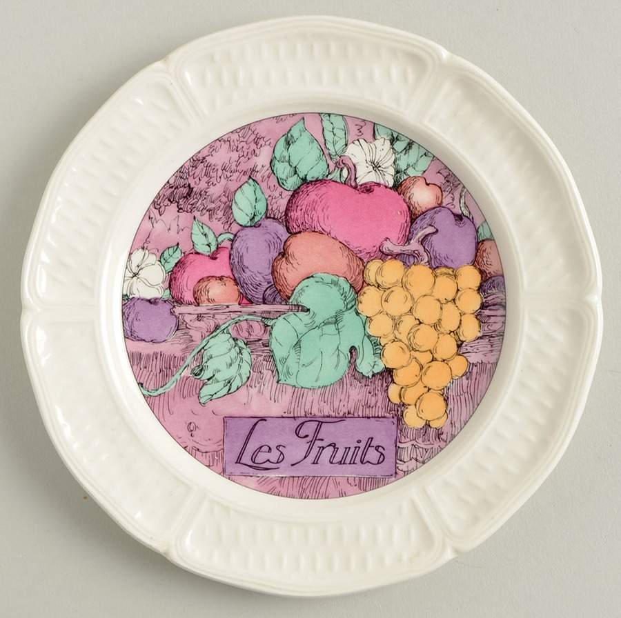 Les Delices Bread & Butter Plate by Faiencerie De Gien-1