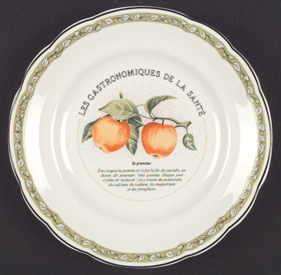 Les Gastronomiques De La Sante Salad/Dessert Plate by Faiencerie De Gien-1