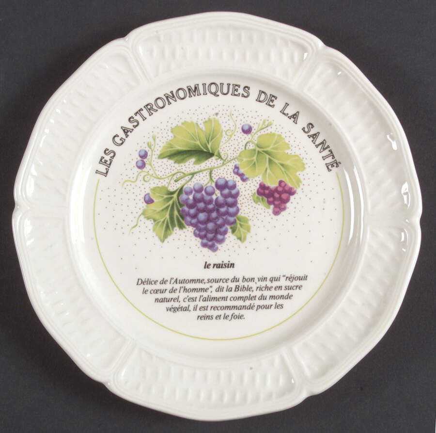 Les Gastronomiques De La Sante Canape Plate by Faiencerie De Gien-1