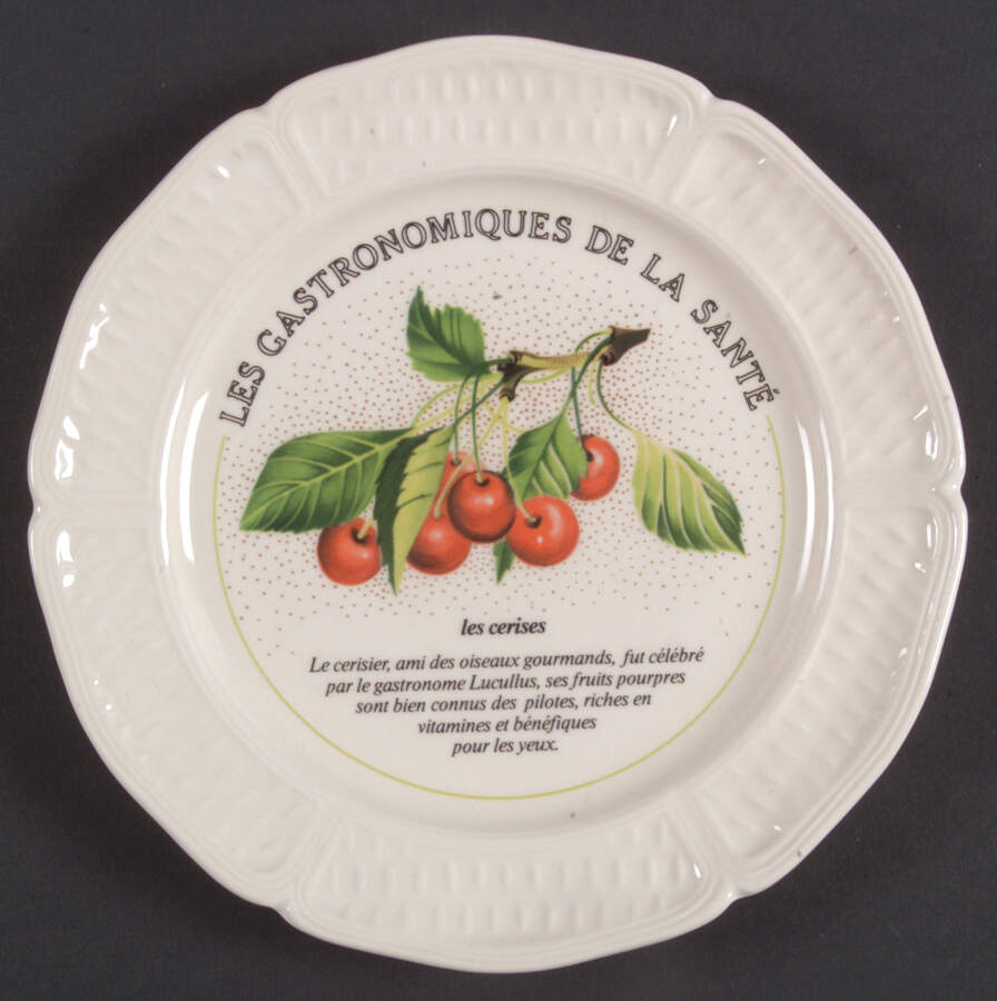 Les Gastronomiques De La Sante Canape Plate by Faiencerie De Gien-1