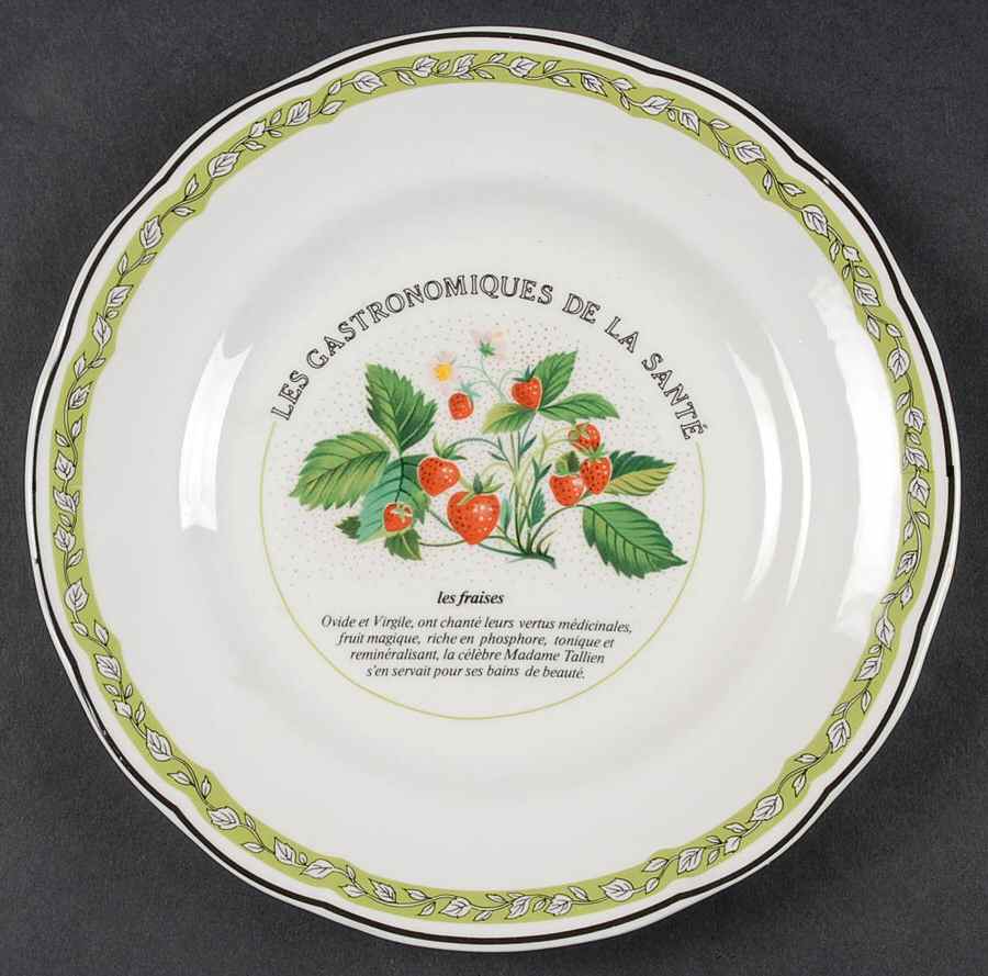 Les Gastronomiques De La Sante Salad/Dessert Plate by Faiencerie De Gien-1