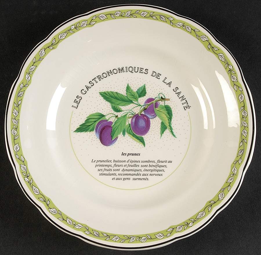 Les Gastronomiques De La Sante Salad/Dessert Plate by Faiencerie De Gien-1