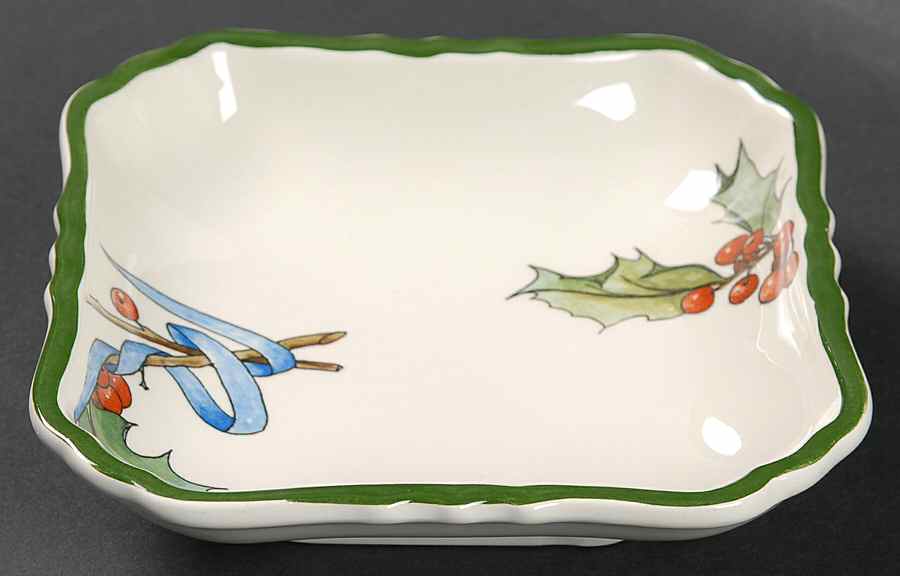 Le Houx 6" Square Tray by Faiencerie De Gien-1