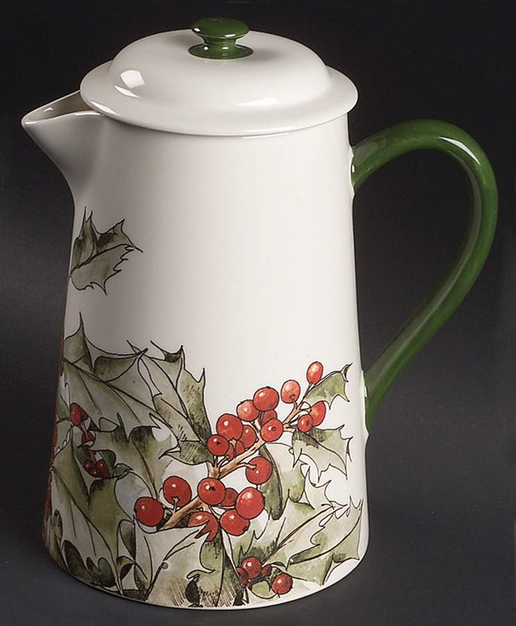 Le Houx Coffee Pot & Lid by Faiencerie De Gien-1