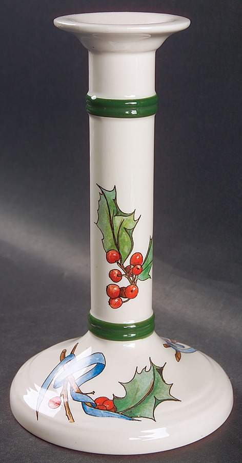 Le Houx Tall Candlestick by Faiencerie De Gien-1