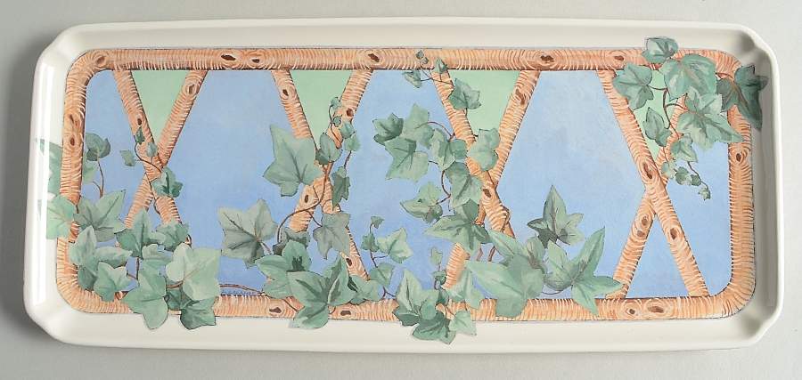 Le Lierre Large Sandwich Tray by Faiencerie De Gien-1
