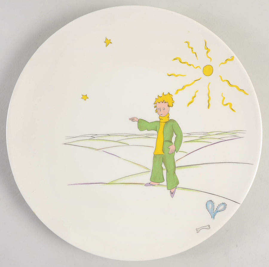 Le Petit Prince Coupe Salad/Dessert Plate by Faiencerie De Gien-1
