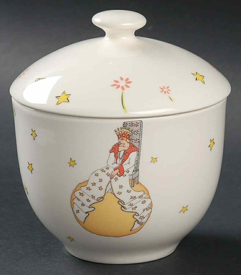 Le Petit Prince Sugar Bowl & Lid by Faiencerie De Gien-1