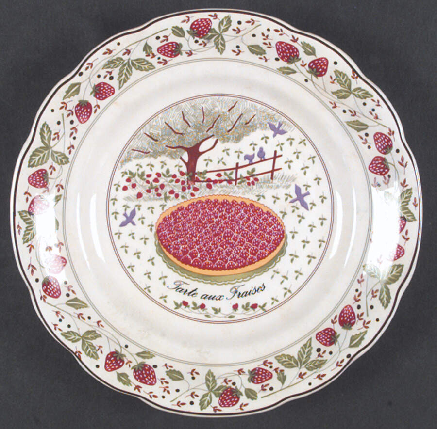 Les Tartes Salad/Dessert Plate by Faiencerie De Gien-1