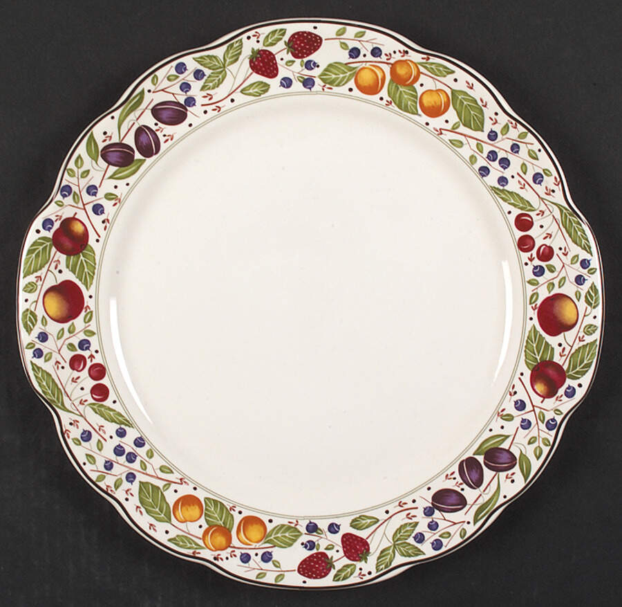 Les Tartes Handled Cake Plate by Faiencerie De Gien-1
