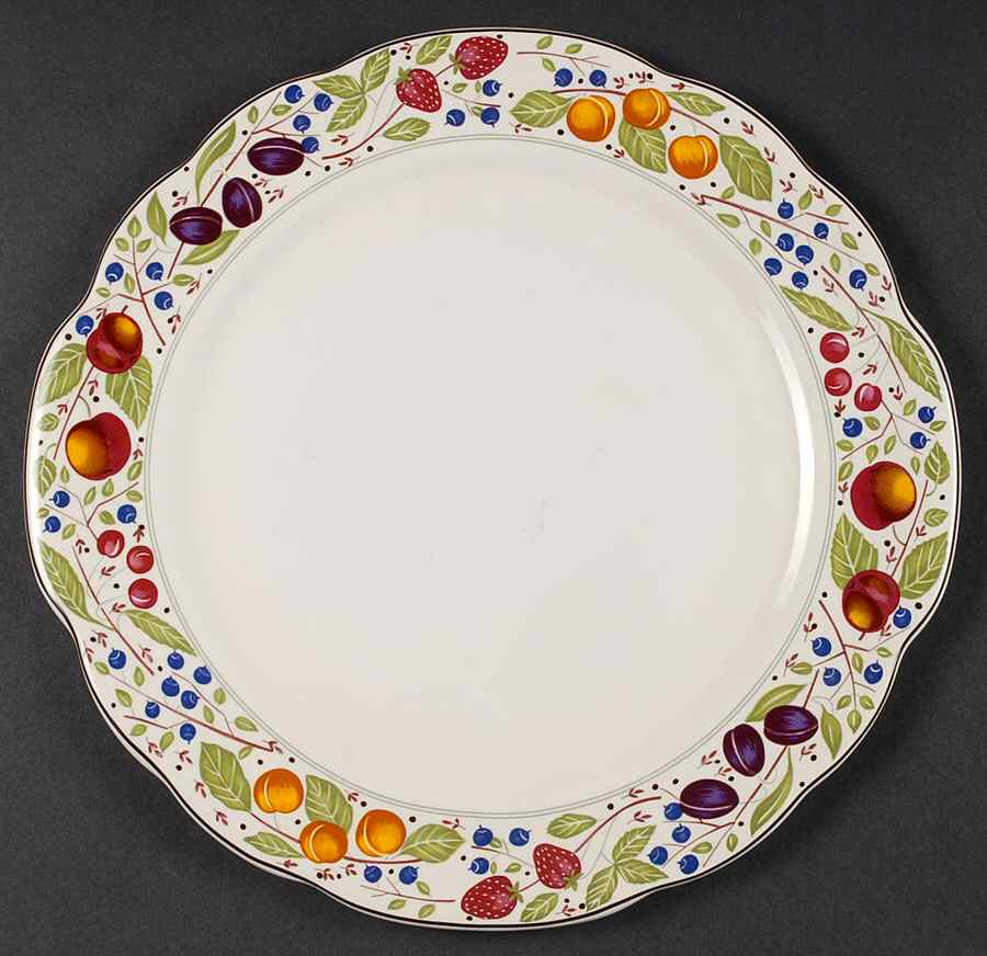 Les Tartes Handled Cake Plate by Faiencerie De Gien-1