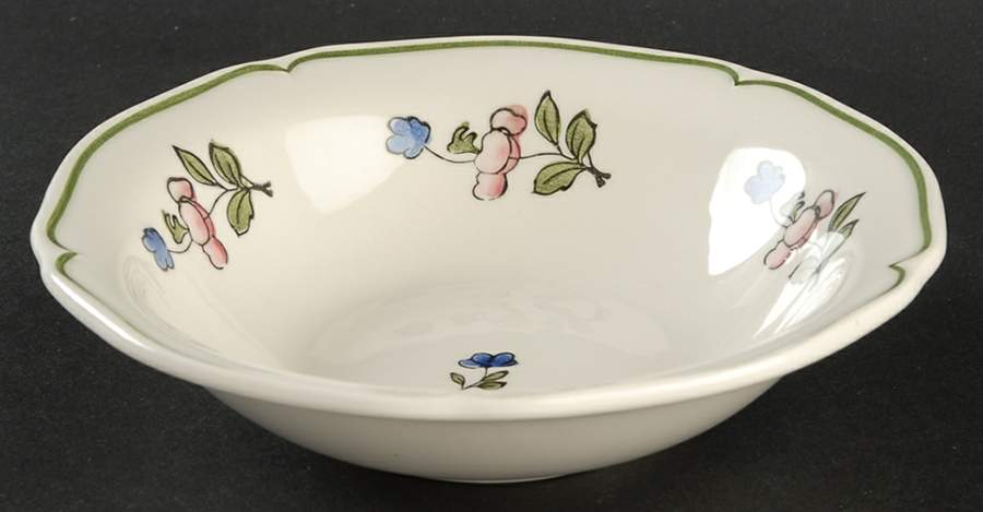 Lorraine Rose Green Coupe Cereal Bowl by Faiencerie De Gien-1