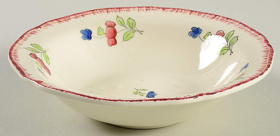 Lorraine Rose Red Coupe Cereal Bowl by Faiencerie De Gien-1