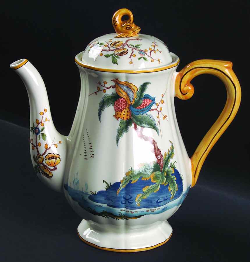 Magellan Coffee Pot & Lid by Faiencerie De Gien-1