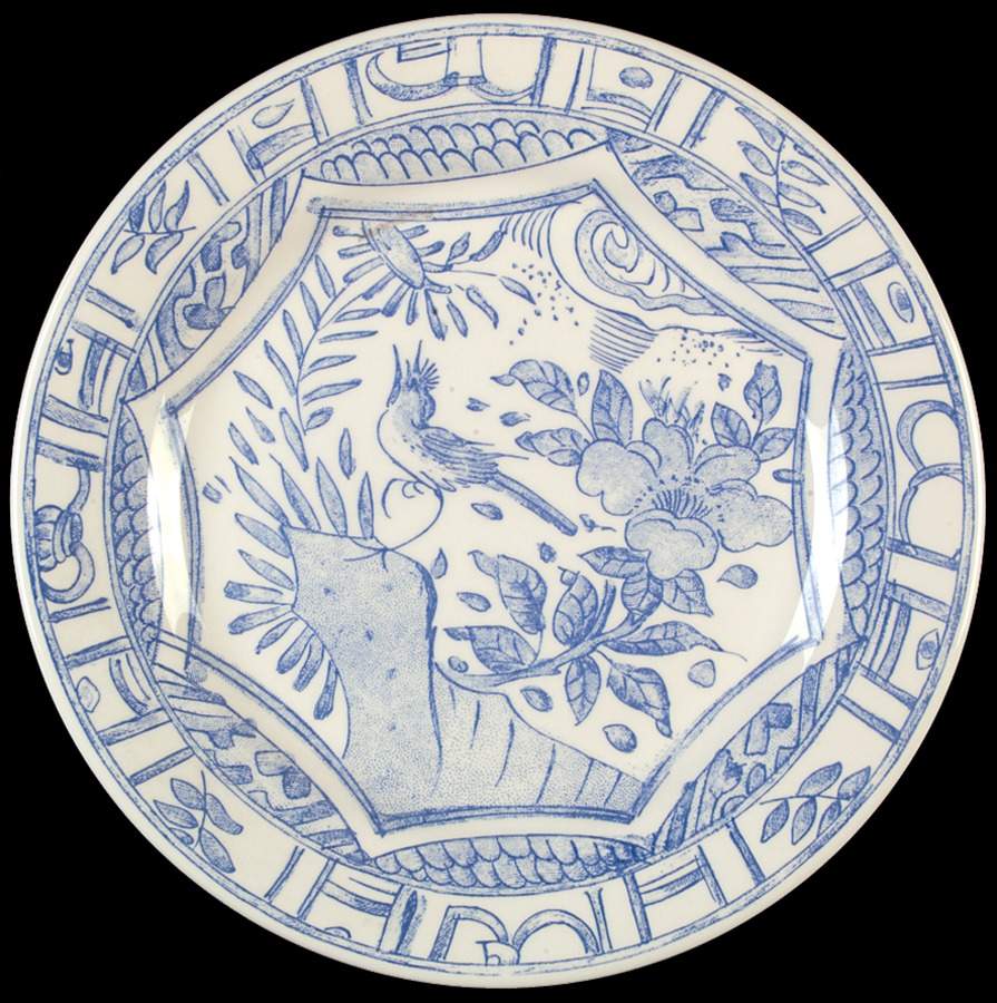 Oiseau Bleu Dessert Luncheon Plate by Faiencerie De Gien-1