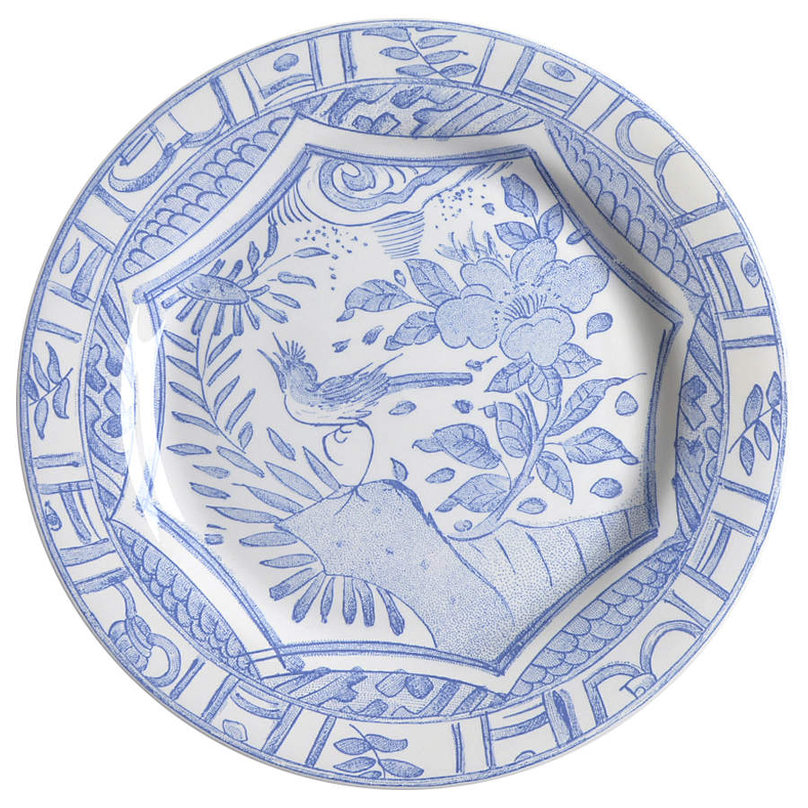 Oiseau Bleu Dinner Plate by Faiencerie De Gien-1