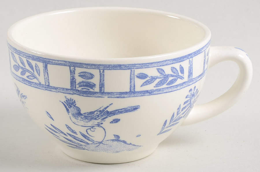 Oiseau Bleu Flat Cup by Faiencerie De Gien-1