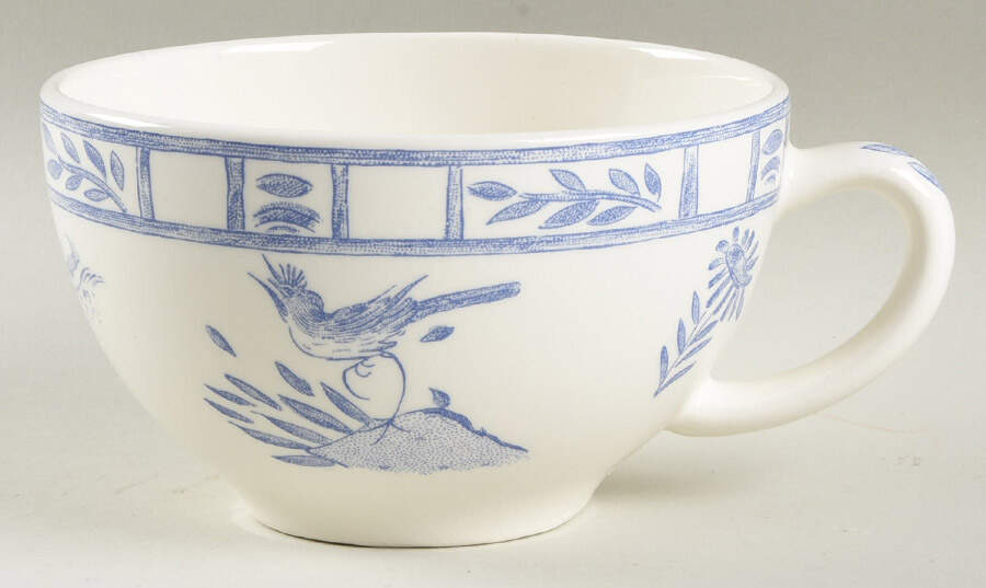 Oiseau Bleu Breakfast Cup by Faiencerie De Gien-1