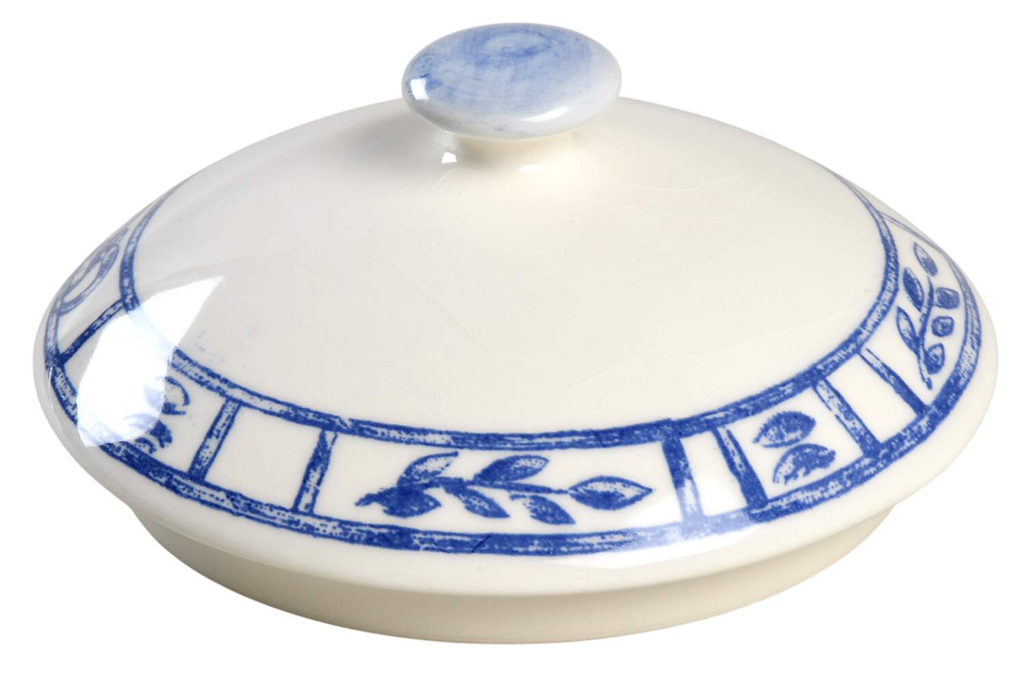 Oiseau Bleu Lid for Sugar Bowl by Faiencerie De Gien-1