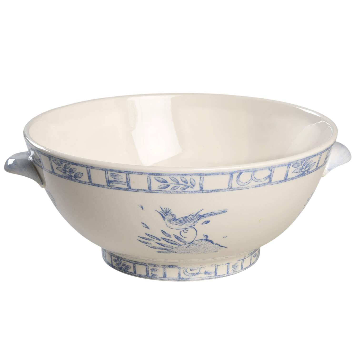 Oiseau Bleu Tureen No Lid by Faiencerie De Gien-1