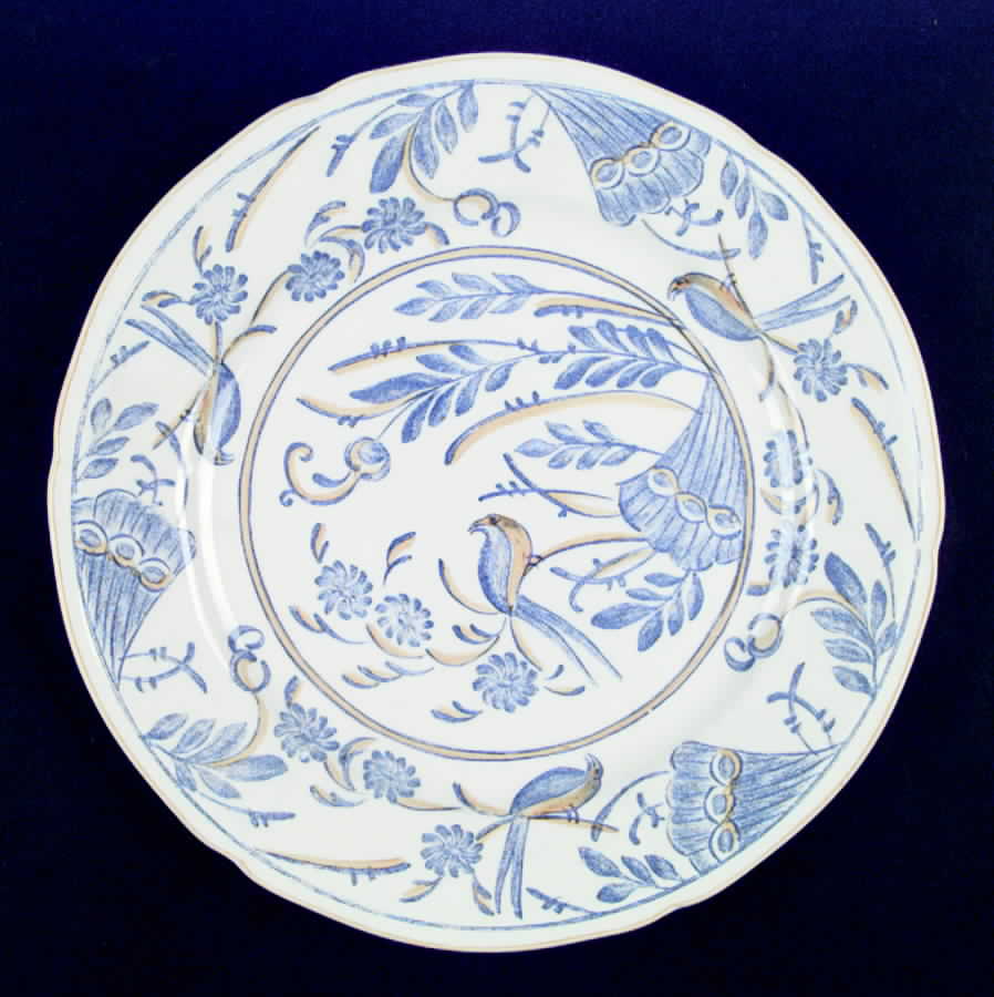 Oiseau Lyre Dinner Plate by Faiencerie De Gien-1