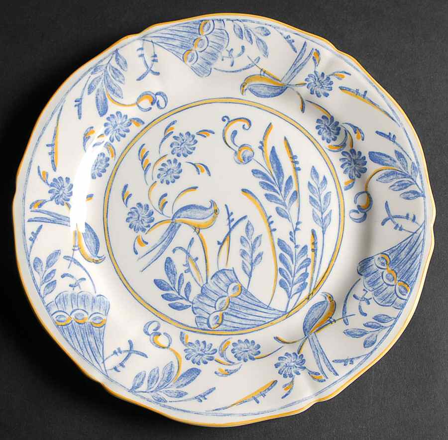 Oiseau Lyre Salad/Dessert Plate by Faiencerie De Gien-1