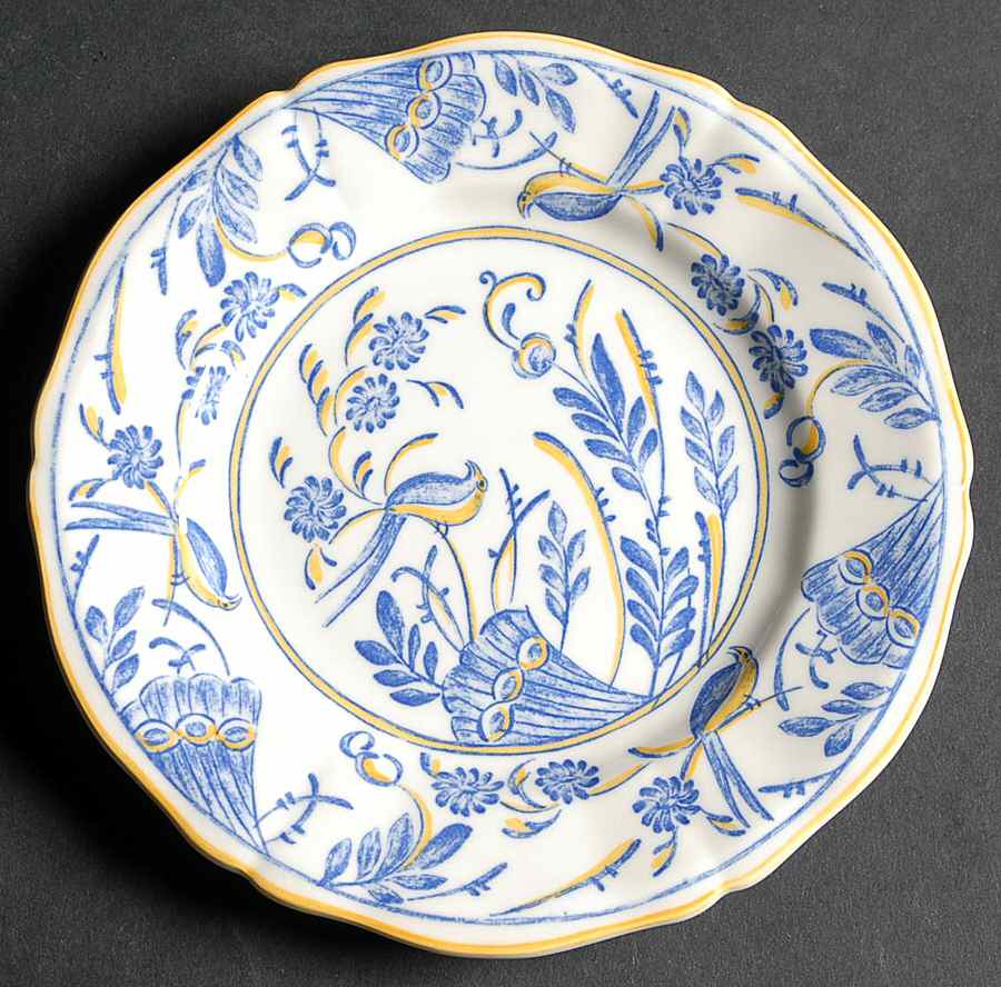 Oiseau Lyre Bread & Butter Plate by Faiencerie De Gien-1