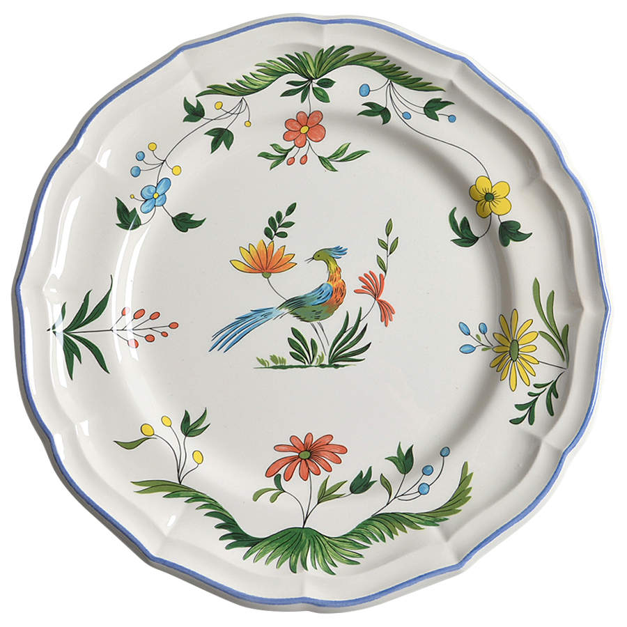 Oiseaux de Paradis Dinner Plate by Faiencerie De Gien-1