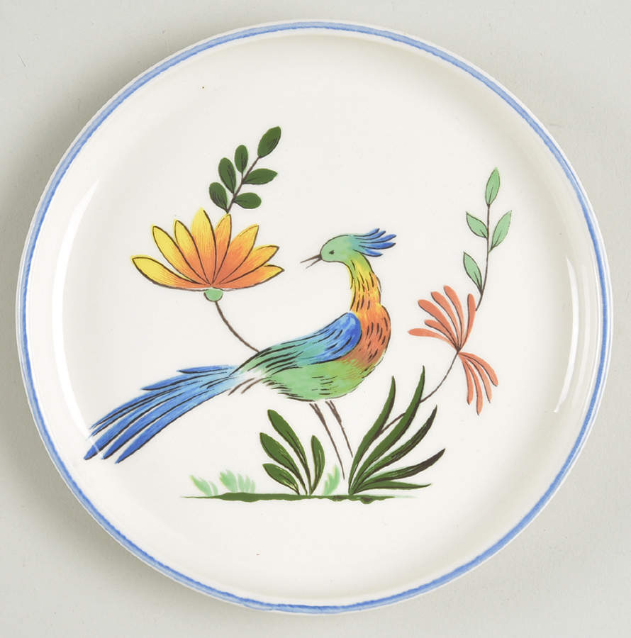Oiseaux de Paradis Wine Bottle Coaster by Faiencerie De Gien-1