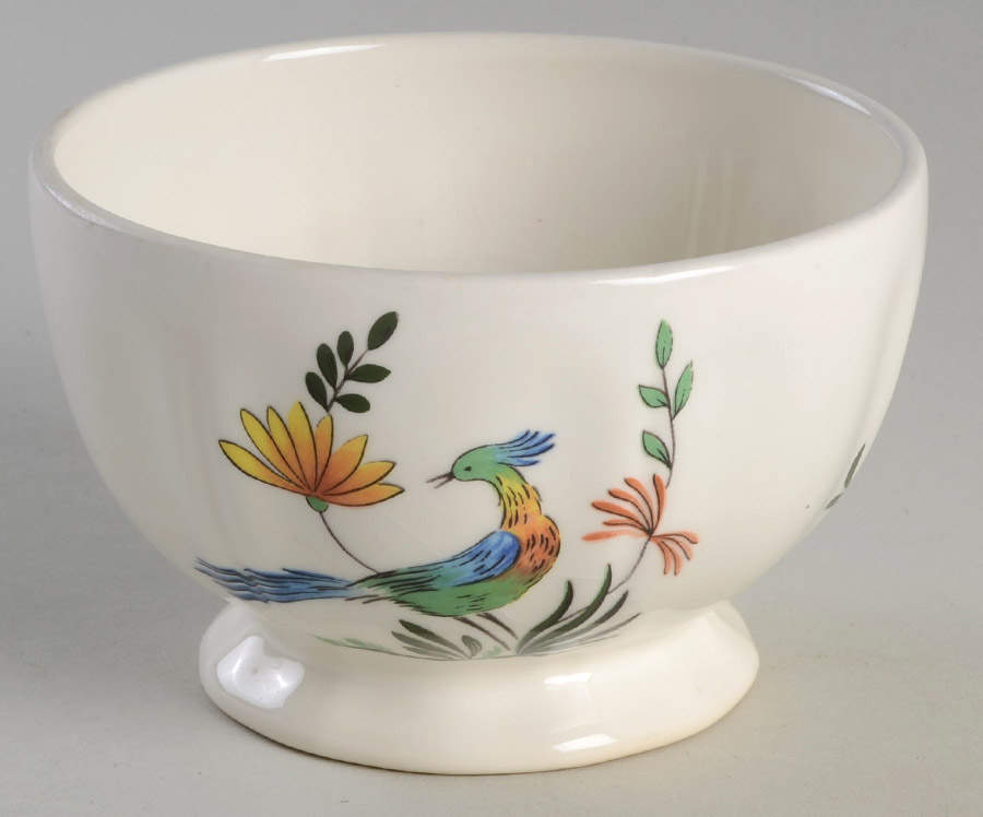 Oiseaux de Paradis Sugar Bowl No Lid by Faiencerie De Gien-1