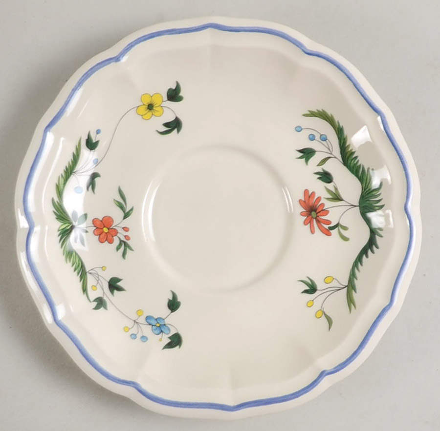 Oiseaux de Paradis Saucer for Flat Cup by Faiencerie De Gien-1