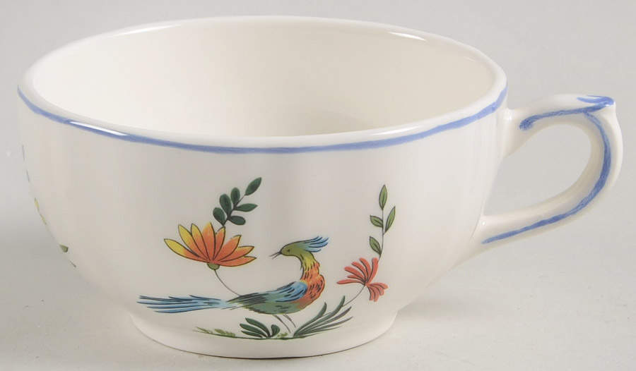 Oiseaux de Paradis Flat Cup by Faiencerie De Gien-1